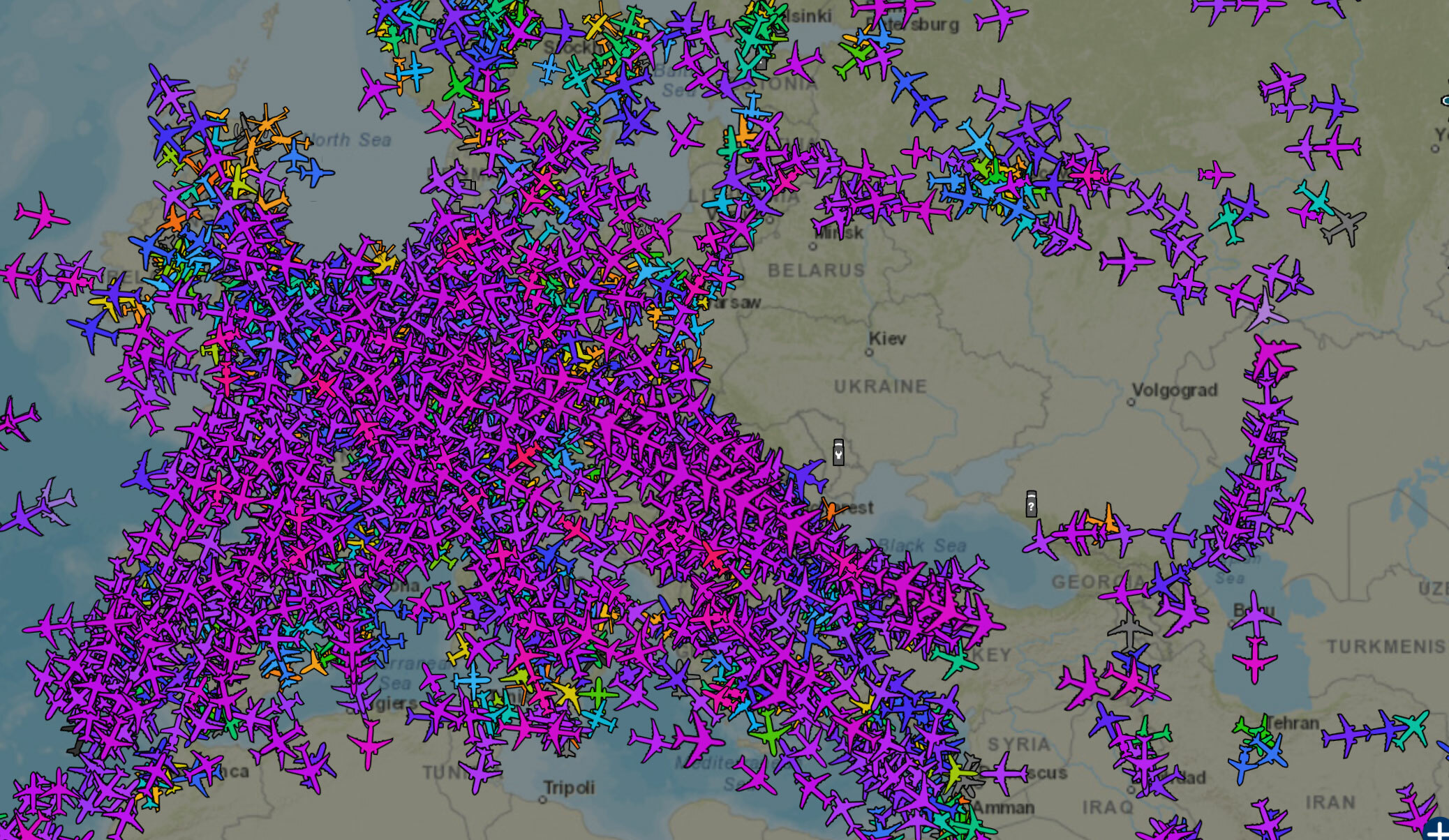 Ukraine air traffic